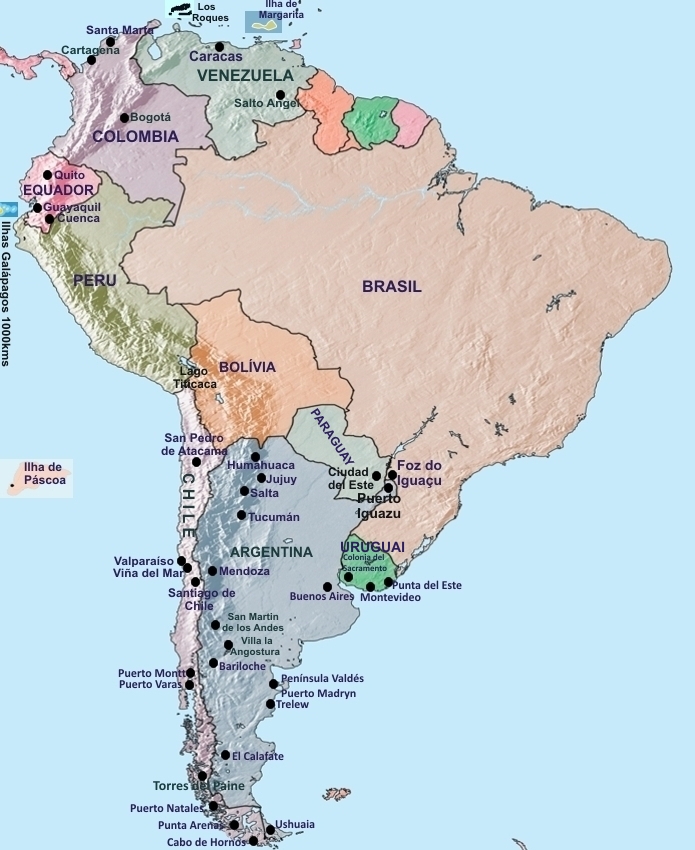 Mapa da América Latina