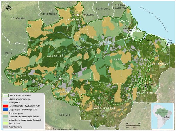 Desmatamento na Amazônia Legal - Imazon