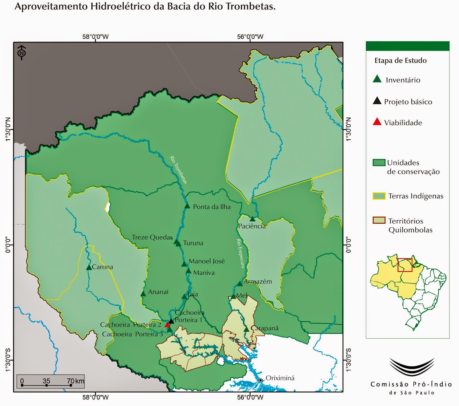 aproveitamento hidrelétrico da bacia do rio Trombetas