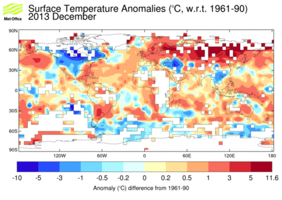 Surface Temperature Anomalies