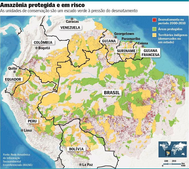 'Atlas Amazônia sob pressão' disseca a Amazônia e faz alertas para o futuro